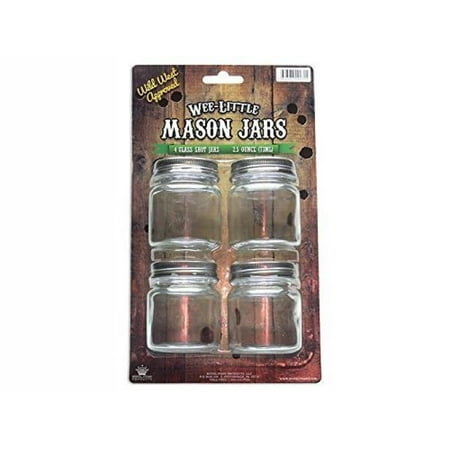 wee little mason jars with lids for food drinks and decoration