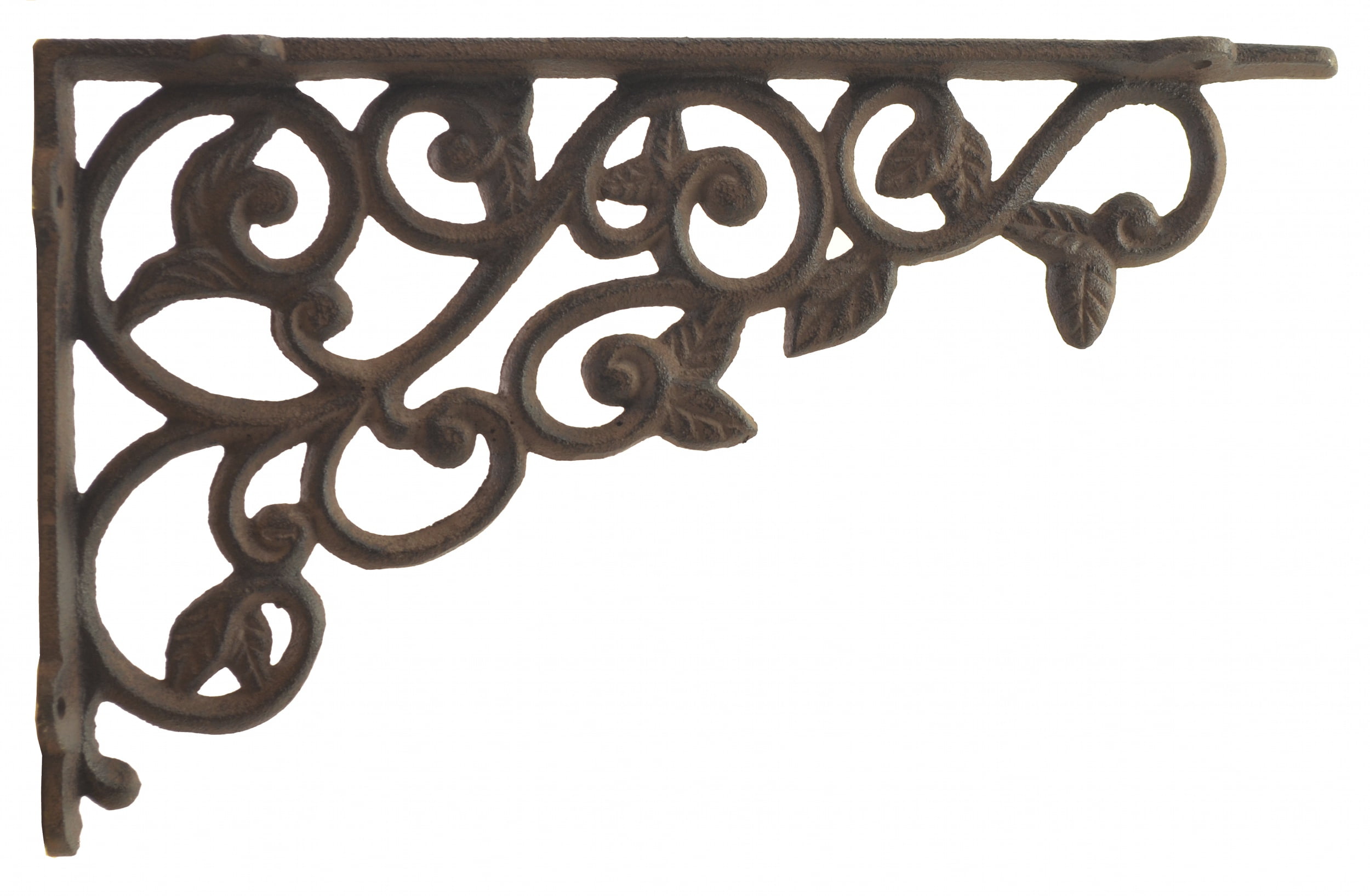 Garden Braces Shelf Bracket 10 Cast Iron Antique Style LEAVES & VINE Brackets 