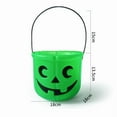 thumbnail image 2 of Konghyp Halloween Pumpkin Bucket, Small Plastic Pumpkin Basket for Halloween Candy, Trick or Treat Basket, Decorative Halloween Party Accessory, Lightweight and Durable Holiday Decoration, 2 of 3