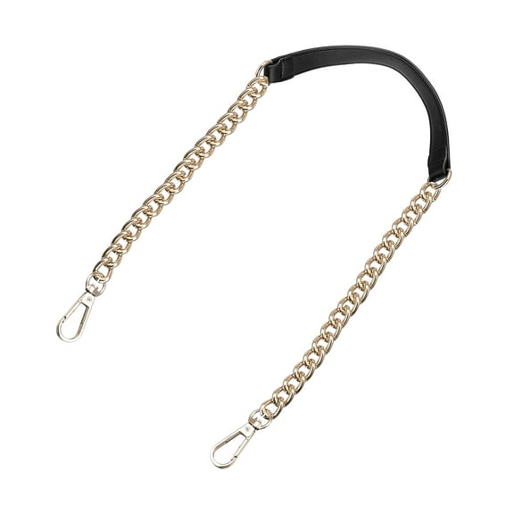Uxcell 39" Iron Flat Chain Strap Purse Shoulder DIY Replacement(Black Gold)