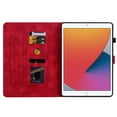 thumbnail image 5 of Case for iPad 5th/6th/Pro 9.7 2016/2017/2018, Flower Pattern PU Leather Multi-Angle Viewing Stand Shockproof Flip Case with Card Slot, Magnetic Clasp, Pencil Slot, Auto Sleep/Wake, Red, 5 of 11