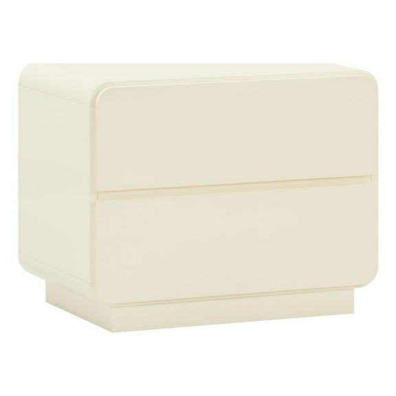 Pemberly Row Handmade Modern Modern Transitional Cream Nightstand