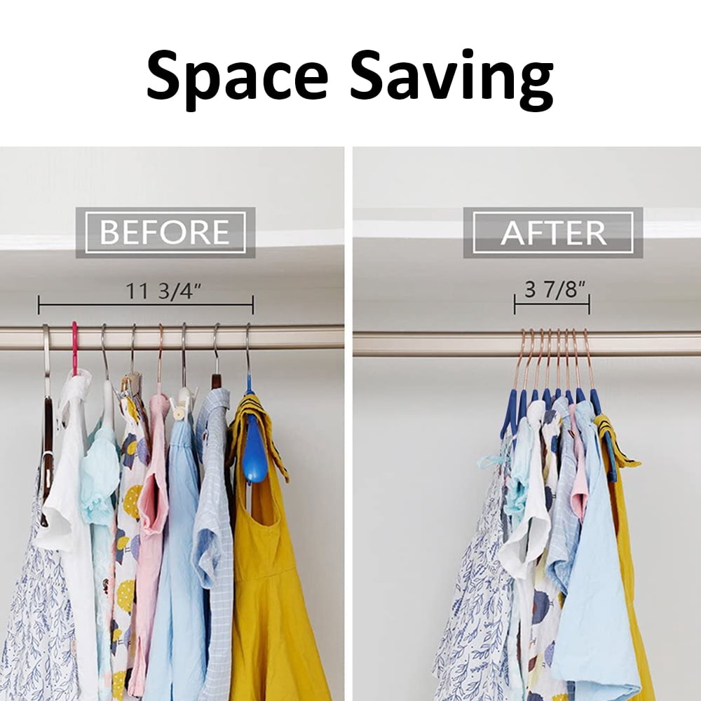 VECELO 25 Pack Velvet Non-Slip Heavy Duty Adult Hangers with 360° Swivel Hook, Ultra-Thin Space Saving Clothes Organizer for Coats Shirts Dresses Closet Storage-Blue