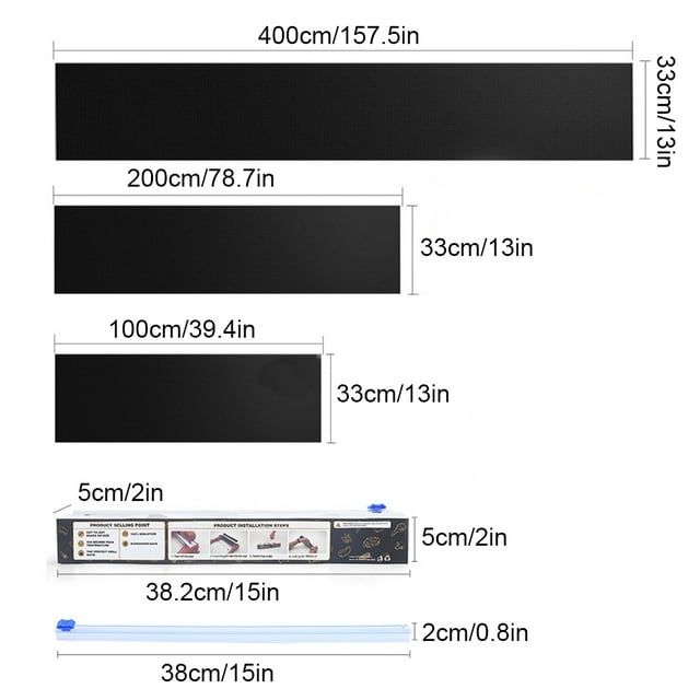 maskred Polyvalent BBQ Grill Mat Résistant à la Chaleur et Non Toxique Éco-Panneau Réutilisable Deux Mètres