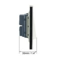 thumbnail image 4 of Interruptor de timbre de botón pulsador montado en la pared de Unique Bargains, botón blanco reiniciable, panel de aluminio AC 250V 16A 86mmx86mm, 4 of 4