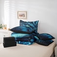thumbnail image 6 of Castle Fairy Blue Dragon Twin Bedding Sets,Abstract Wildlife Bedding Comforter Set, 6 of 8