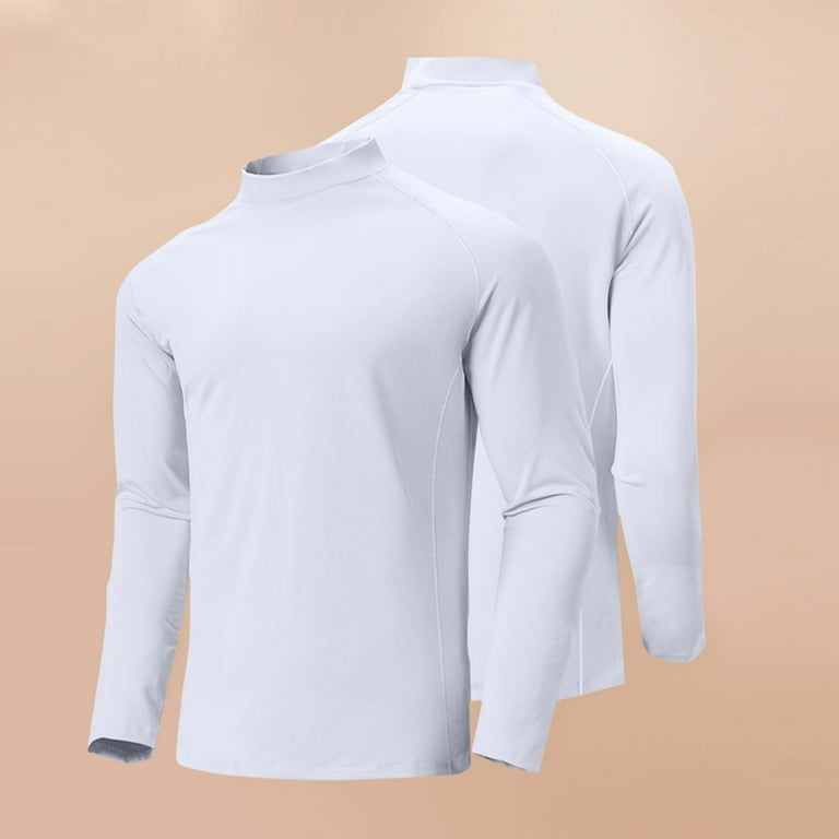 nerohusy Mens Mock Turtleneck Long Sleeve Shirts Big and Tall
