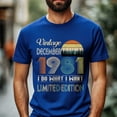 thumbnail image 2 of Vintage December 1981 T-Shirt - Retro Style Birthday Tee for Men - Meaningful Birthday Gift for December Born, 2 of 4