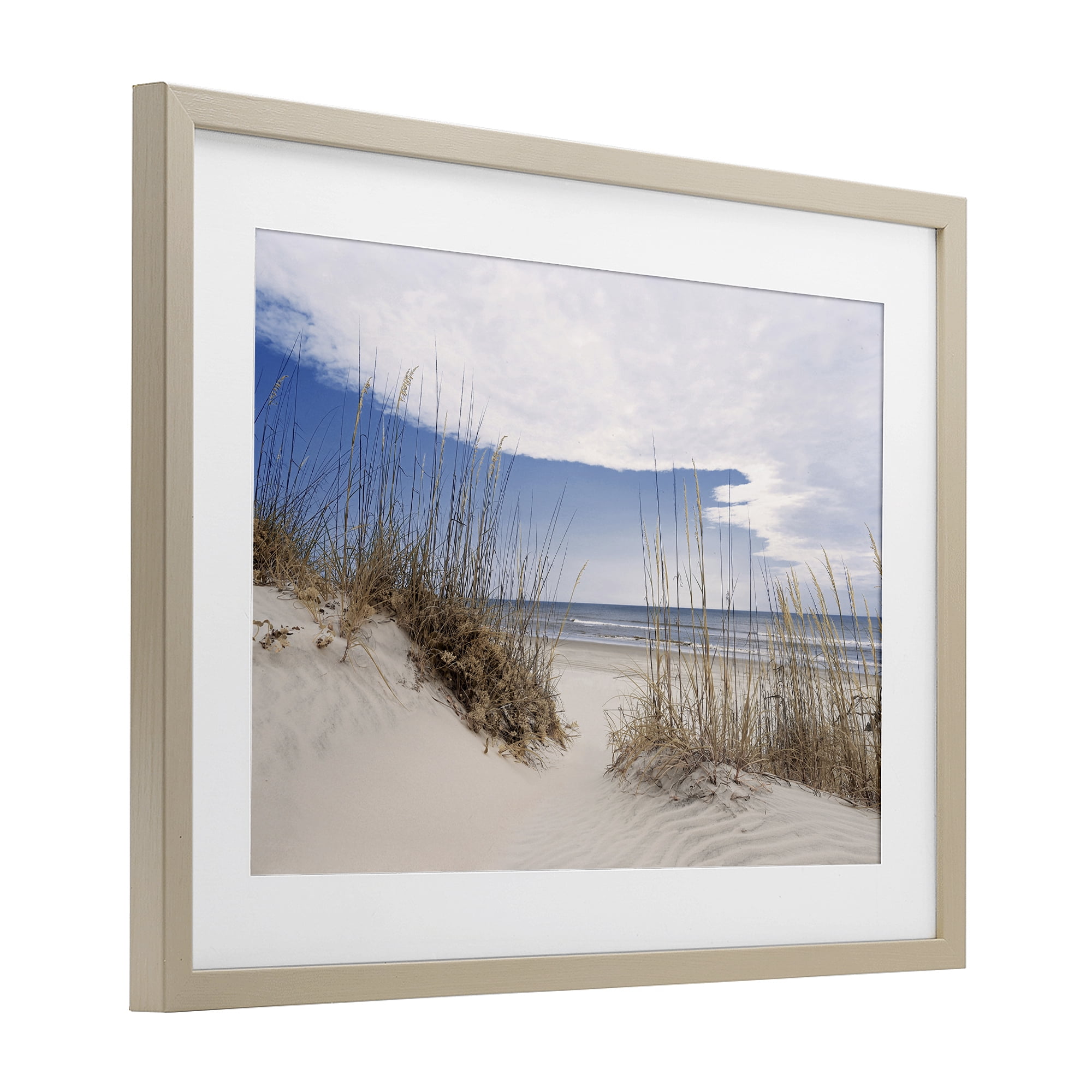 Stupell Industries Sea Oats Along Sandy Dunes Birch Framed Print Under Glass, design by Natalie Carpentieri