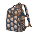 thumbnail image 3 of Starfish and Seashell Beach Students Backpack with Nautical Shell, Tropical Marine Life, Sea Coral, Fish and Cute Spiral Seashell Design, 3 of 6