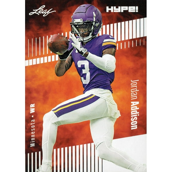 Mint Jordan Addison 2023 Leaf HYPE! #127 Just 5000 Ever Made! Rookie Card Minnesota Vikings