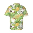 thumbnail image 3 of Bixox Men's Hawaiian Shirts Men's Gnome and Pineapple Print Short-Sleeve Shirt-Small, 3 of 8
