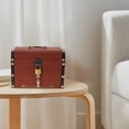 thumbnail image 3 of RUNROTOO Retro Wooden Money Box with Lock for Secure Coin Storage and Jewelry Organization in Brown Color, 3 of 8