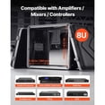 thumbnail image 2 of KFFKFF 8U Rack Case, 14 in Depth, Server Rack Cabinet Shallow with ABS Construction, Recessed Twist Latches, Detachable Front & Back Cover, Easy Installation, 11.4 in Internal Depth, 2 of 9