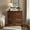 Brown, variant on IFMUST Modern Nightstand, 18" Arched Panel 3 Drawers Wood Side Table with Charging Station, Wood Square Bedside End Table for Bedroom Living Room, White