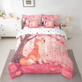 thumbnail image 2 of Manfei Child Teens Cute Animal Corgi Bedding Comforter Set 7-Piece,Cherry Blossoms King Bedding Sets,Flower Dog Ultra Soft Bed Sheets,Super Cozy Room Decor,Reversible, 2 of 8