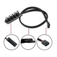 thumbnail image 5 of 4/3PIN PWM Fan Hub CPU Cooling Fan Power Cable Hub Adapter Sleeved Case Splitter for Computer Cooler Case Fans 1 to 5(15.7 Inch) 1 to 5 0.4m, 5 of 5