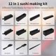 thumbnail image 3 of Kit para hacer sushi, 10 moldes para sushi, kit de preparación de sushi, juego de rollo de arroz, kit de sushi, fabricante de sushi, juego completo de cocina, adecuado para principiantes, 3 of 5