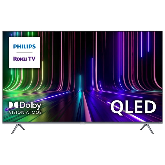 Philips 55" 4K UHD HDR QLED Roku Smart TV, Dolby Vision, Voice Remote, 60Hz (55PUL7973/F6) - Open Box