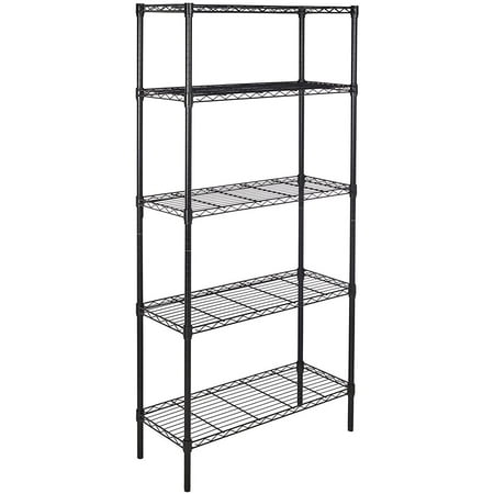 

Clearance! 5-Layer Plastic Coated Iron Shelf 180*90*35 Black
