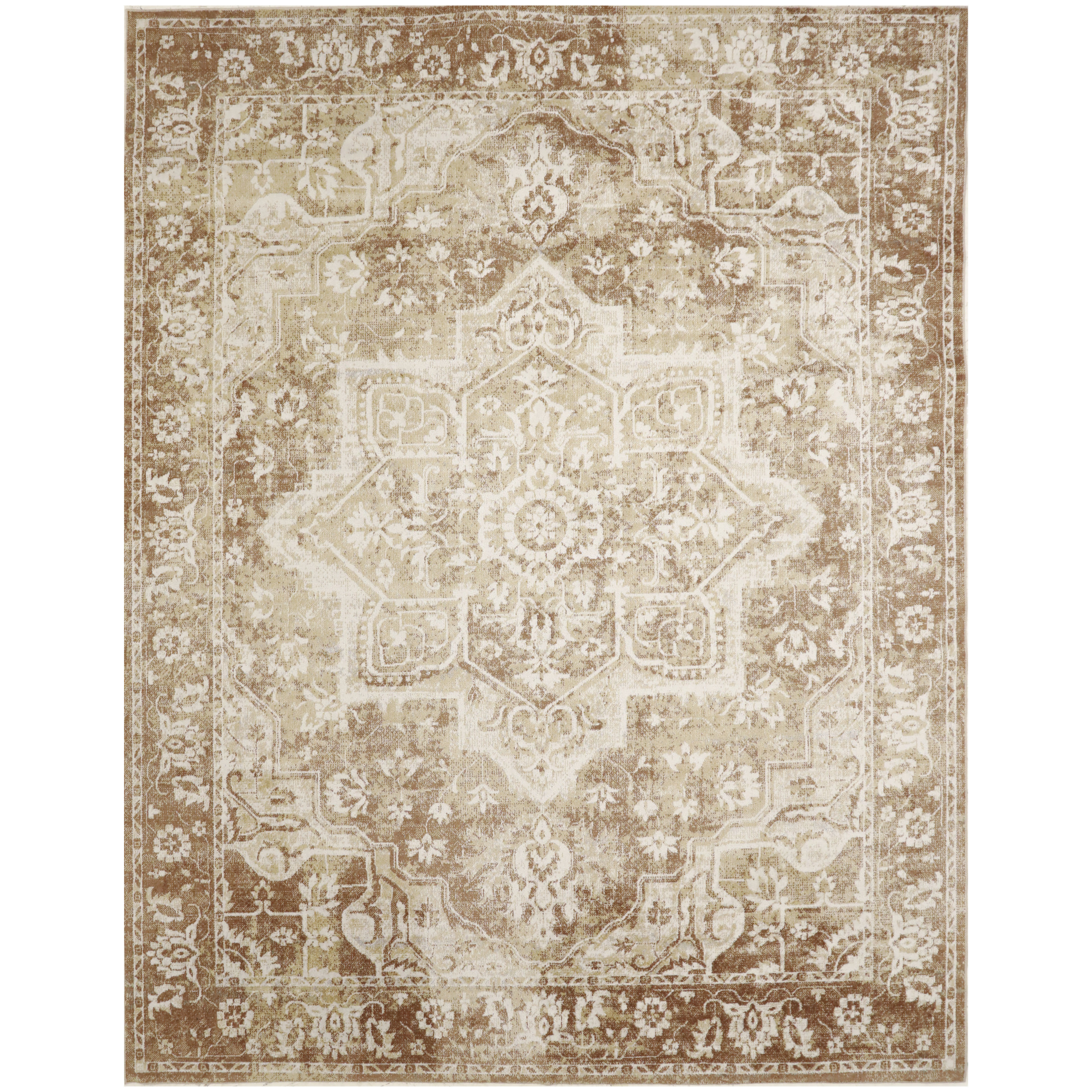 Nourison Astra Machine Washable 7'10" x 10' Rust Vintage Indoor Rug