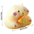 thumbnail image 3 of Squeeze Toys, Squeeze Stress Ball, 3X2 In, Solid Soft Rubber, Cheese Wedge Detail, 1 Pc, Adhd Squeeze Toys Adults, Sensory Squeeze Toys, 3 of 8