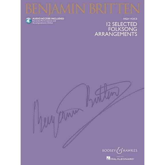12 Selected Folksong Arrangements with Audio of Performances and Accompaniments High Voice, Book/Online Audio, (Paperback)