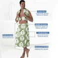 thumbnail image 3 of Colevkie 2 Pieces Men's Soft Adjustable Shower Skirt & Bath Towel Set Home Use Bathroom Bath Wrap Set Quick Drying Absorbent Beach Towel Printed Green Graffiti Pattern, 3 of 7