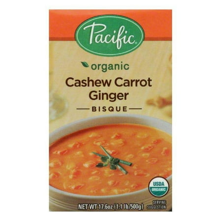 Pacific Cashew Carrot Ginger Bisque, 17.6 Oz (Pack of