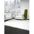 thumbnail image 2 of Beringer Plush 2.5in Faux Fur Rug, Ivory, 5ft x 7ft Area Rug, 2 of 4