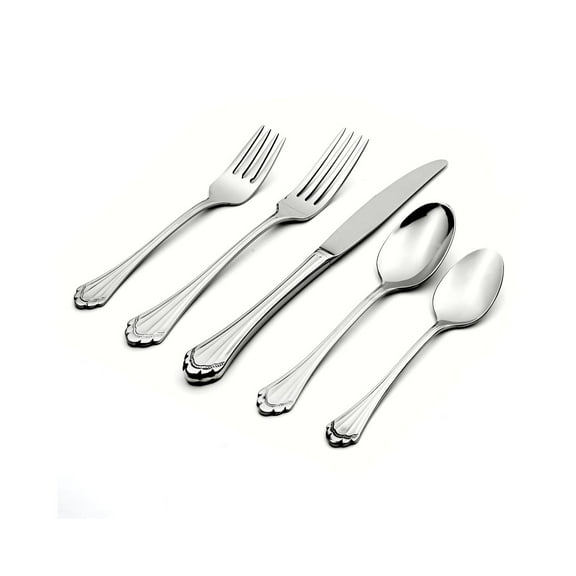 Oneida Marquette 5-Piece Mirror 18/8 Stainless Steel Flatware Set