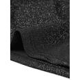 thumbnail image 5 of INSPIRE CHIC Women's Metallic Glitter One Shoulder Long Sleeve Crop Top XS Black, 5 of 6
