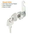 thumbnail image 4 of Uxcell Cam Lock, 5/8" Fits Up to 5/16" Thick Panel, Keyed Alike Zinc Alloy 3Pack, 4 of 5