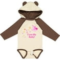 thumbnail image 3 of Inktastic I Love My Daddy Girls Long Sleeve Baby Bodysuit, 3 of 5