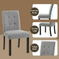 thumbnail image 5 of Euroco 6 Piece Dining Table Set for 6, 63" Modern Faux Marble Kitchen Table & 4 Upholstered Chairs Set with Solid Wood Frame and 1 Bench,Suitable for Dining Room,Home,White + Gray, 5 of 10