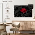thumbnail image 5 of Elephant Stock Red Rose Pop Wall Art - Horizontal Canvas Wall Art - Living Room Wall Decor - Gothic Canvas - Red And Gray Decor - 36" x 24", 5 of 8