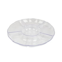 Clear Round Compartment Tray, 12", by Way To Celebrate