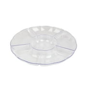12 inch Round Compartment Tray, Way to Celebrate! 6 Compartments, Plastic Food Tray