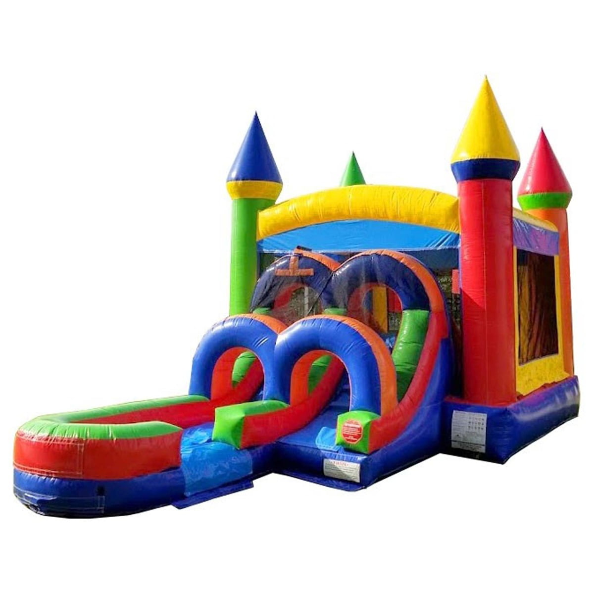 TentandTable Kids Inflatable Water Slide Bounce House Combo with Blower, Rainbow