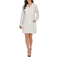 thumbnail image 5 of LUSMAY Women's Casual Button Down Shirt Dress Long Sleeve Cover Up Blouse Tops with Pockets, 5 of 7