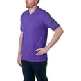 thumbnail image 3 of Hanes Cotton-Blend Men`s Jersey Polo, 3XL, Purple, 3 of 5