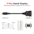 thumbnail image 4 of Cable de serie USB tipo C a RS232 DB9, conjunto de chips FTDI OIKWAN, 4 of 9