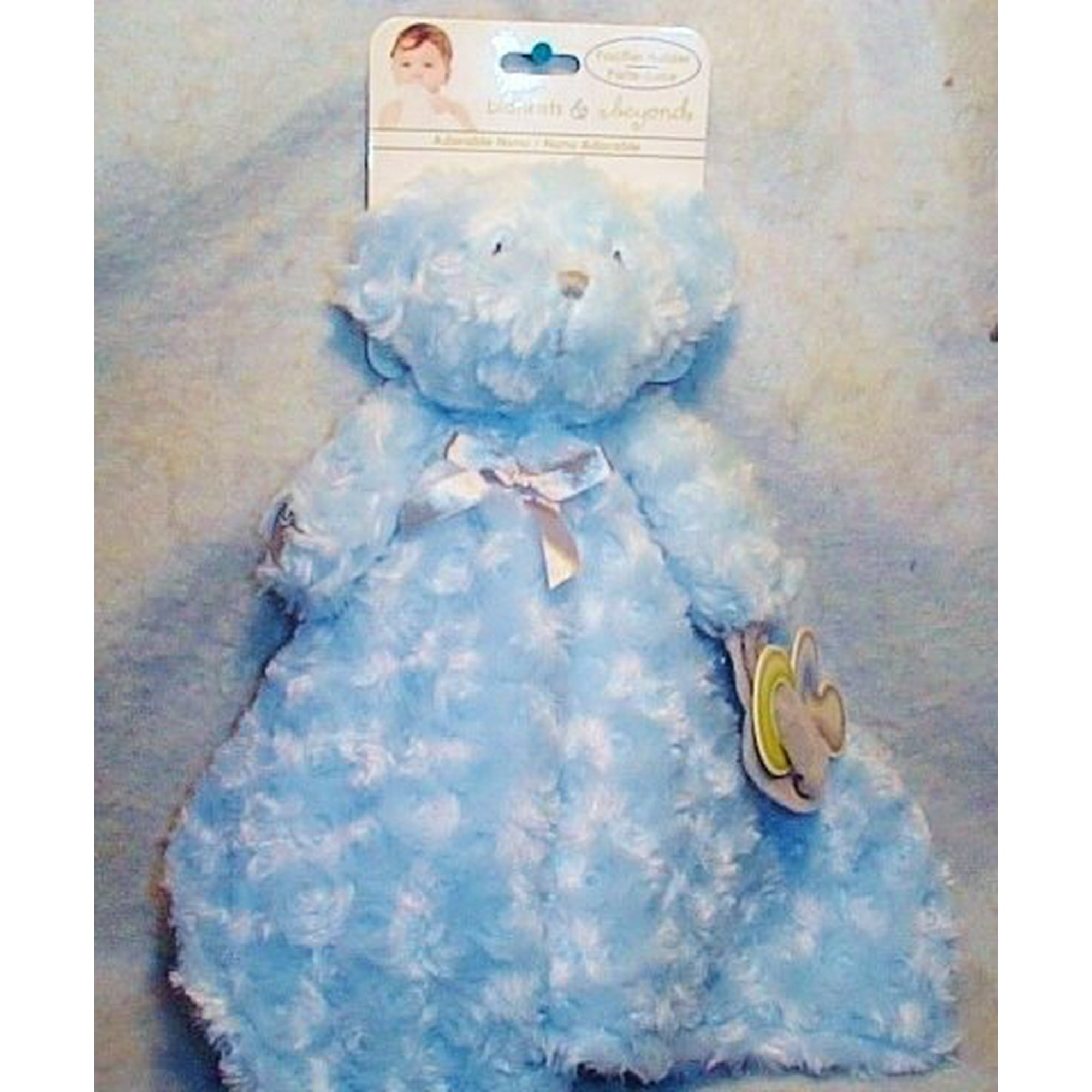 Blankets And Beyond Blue Rosette Bear Nunu Baby Security Blanket Walmart Canada