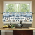 thumbnail image 4 of Yayeee Kitchen Curtains Tier Set of 2 Light Filtering 57"x36" Over Sink Window Panels, Winter Village Serenity, 4 of 7