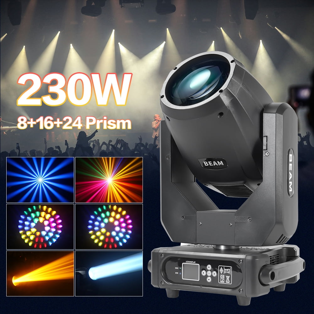 2PCS Beam 7R 230W Moving Head Light Mini Stage Light Effect DMX 512 for Disco Bar W/Case