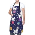 thumbnail image 3 of Goofa Lama in Space Printed Waterproof Apron 33" Chef Aprons for Men Heavy Duty Chemical Work Apron Adjustable Bib Apron, 3 of 9
