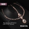 thumbnail image 2 of Bohemian Crystal Head Chain Rhinestone Teardrop Forehead Chain Belly Dancer Jewelry Wedding Headpiece Prom Party Festival Hair Accessories for Women (Rose gold), 2 of 9