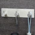 thumbnail image 3 of Triple Silver Hooks Stainless Steel Hook Brushed Nickel Self-Adhesive Hanger, Use in Kitchens, Bathrooms, Hallways for Coats, Towels, Hats, Robessilve, 3 of 5