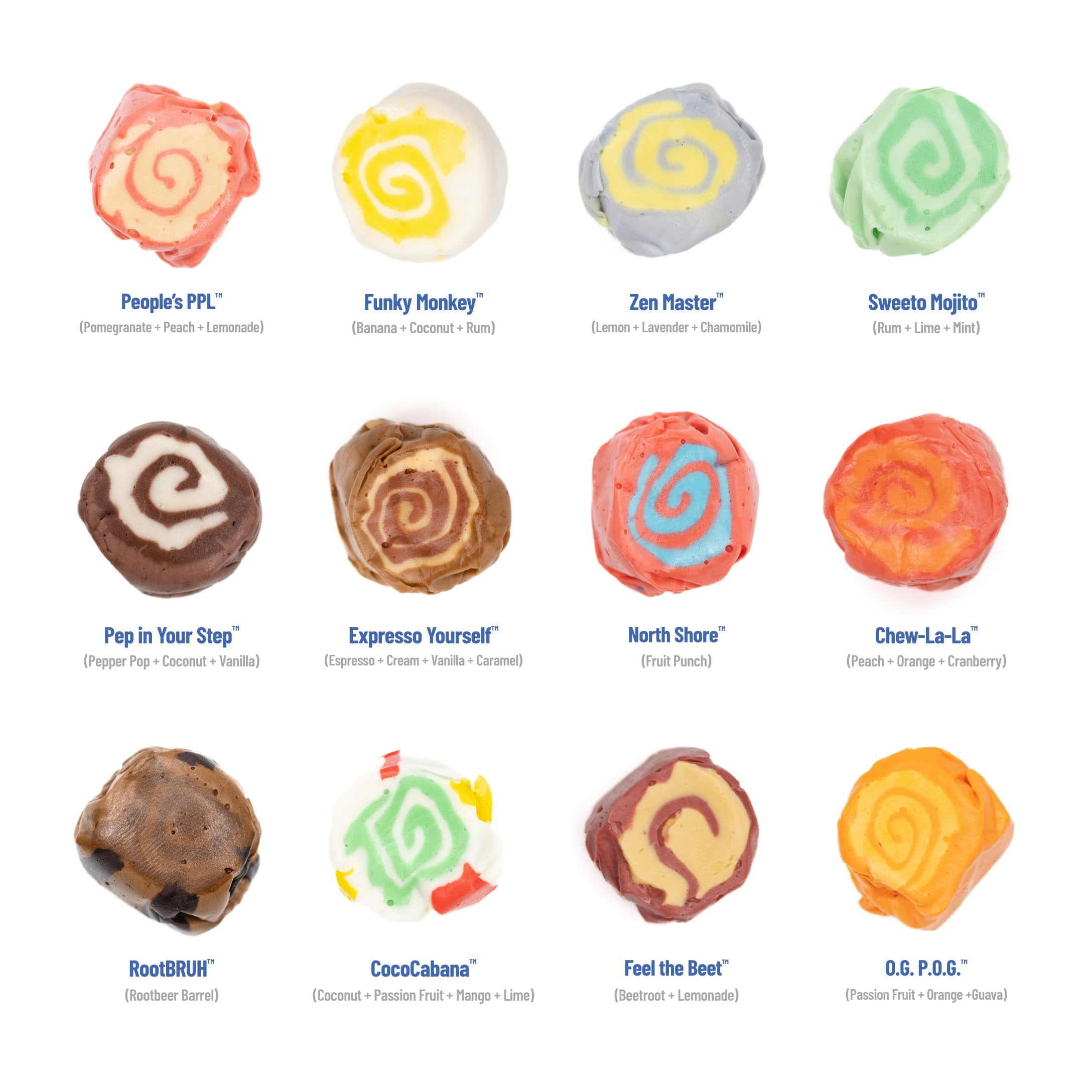 Taffy Shop Drink Favorites, Salt Water Taffy – Assorted Gourmet Candy Variety Pack, Bulk Sweet Snack, Fresh & Gluten-Free, 65 Individually Wrapped Pieces (32oz)