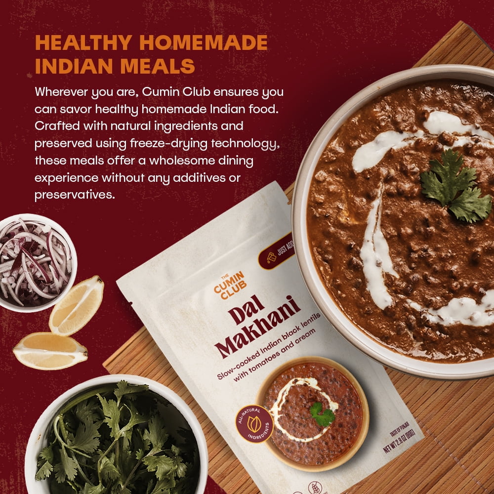 The Cumin Club Dal Makhani - Ready to Eat Indian Food, Authentic flavors Vegetarian Meals - Pack of 5